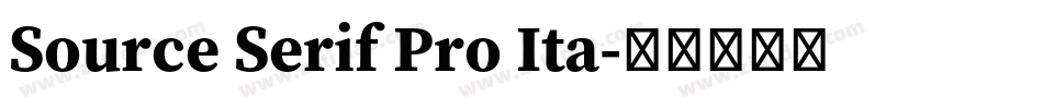 Source Serif Pro Ita字体转换